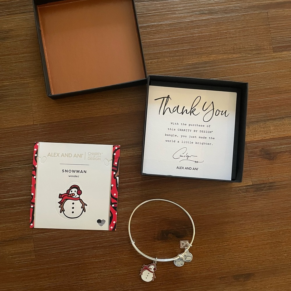 Alex and Ani Snowman Charm Bracelet